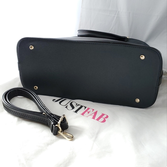 Chic 'Arrival' Bag by JustFab, Navy w/ Gold Hardware - Picture 4 of 9